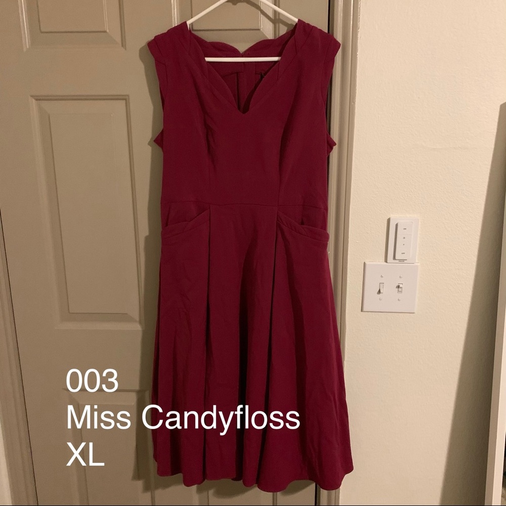 Miss Candyfloss - maroon dress XL
